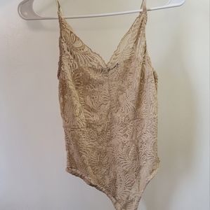 Mesh Khaki Speghetti Strap Top